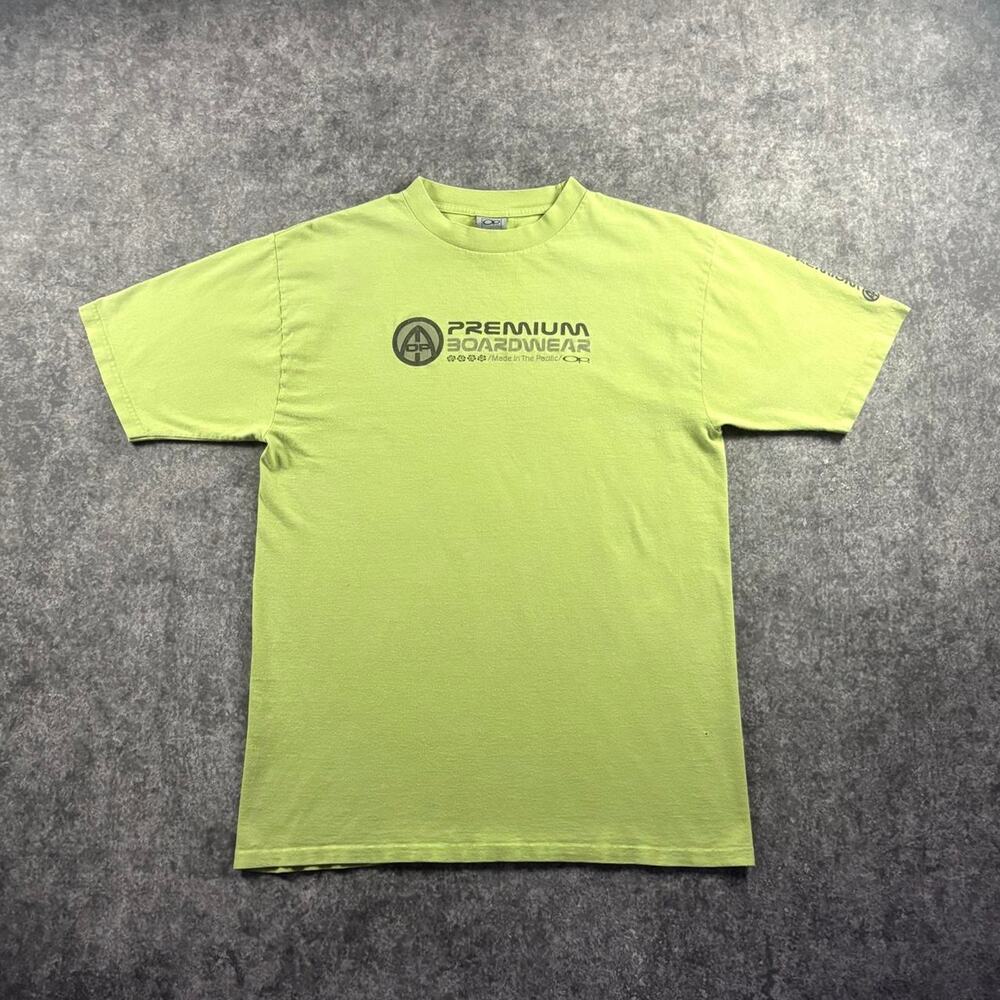Vintage Y2K Ocean Pacific OP Premium Boardwear Tee Lime Green Surf Skate